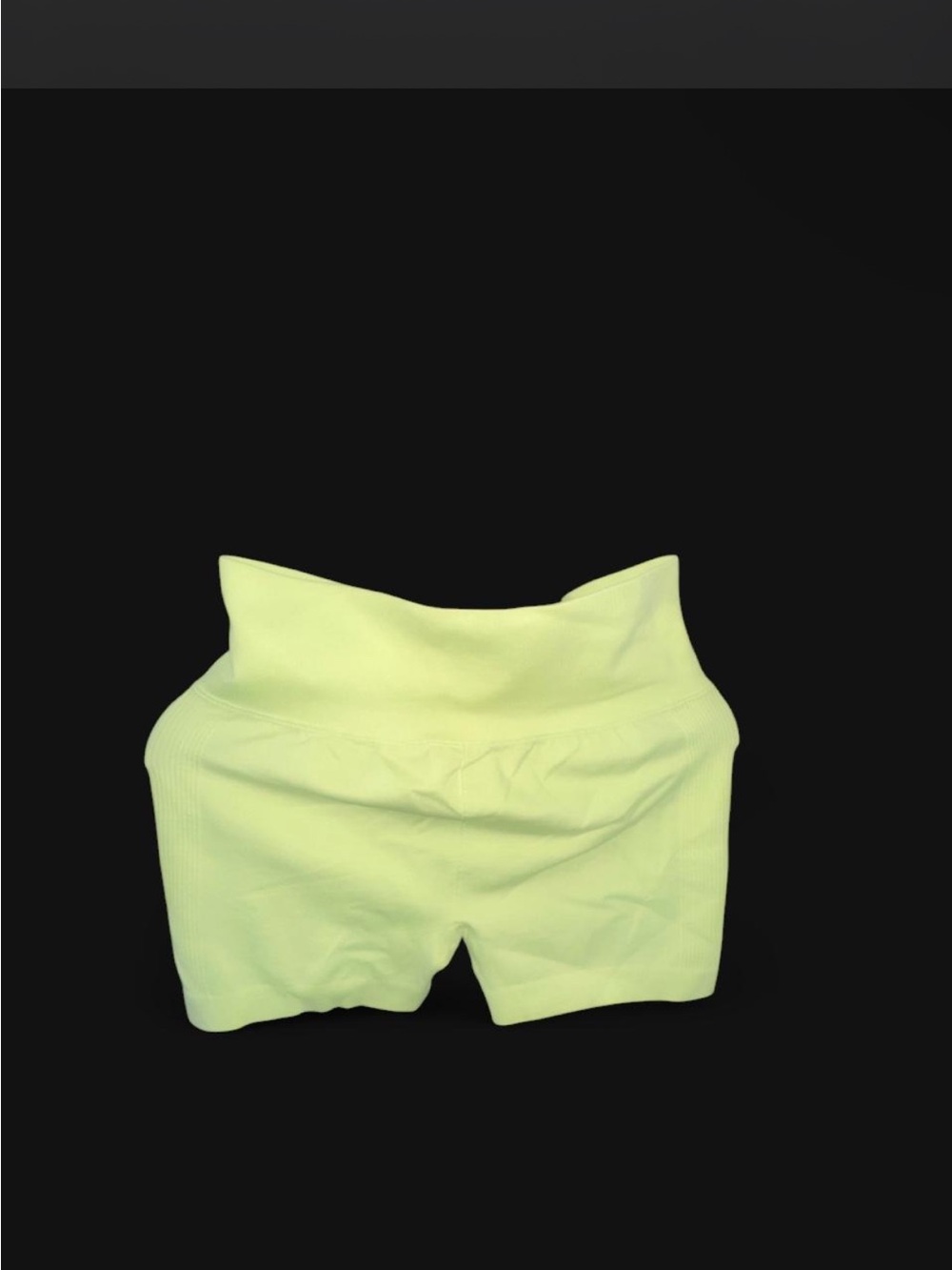 Forever 21 High-Waist Ribbed Biker Shorts - Neon Lime
